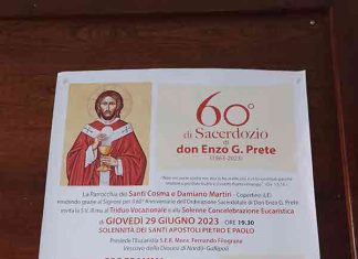 Sessantanni di Ordinazione Sacerdotale per don Enzo Prete, figura esemplare di Presbitero