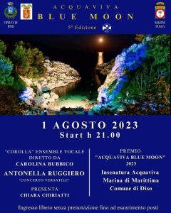 “Acquaviva Blue Moon 2023”, l’evento del comune di Diso di scena il 1° agosto - Corriere Salentino