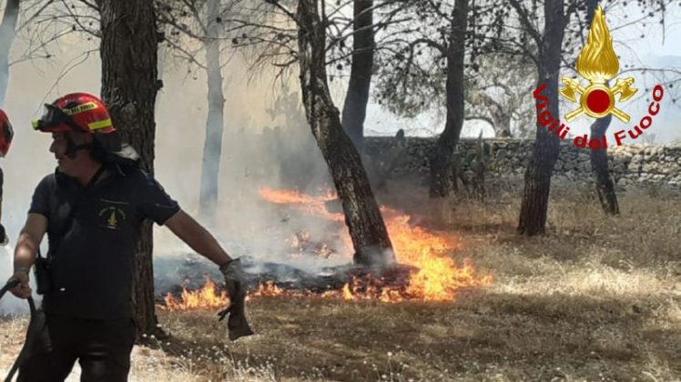 Ancora una giornata infernale nel Salento. Rogo a Castro, le fiamme minacciano il Blubay - Corriere Salentino