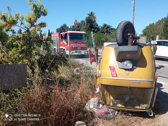 Impatto tra Ape e moto: due feriti trasportati in ospedale - Corriere Salentino