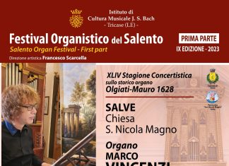 Il Festival Organistico del Salento fa tappa a Salve con Matteo Vincenzi
