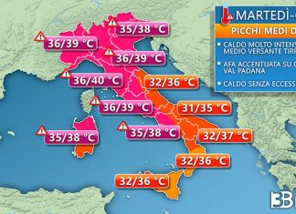 3BMETEO.COM: “Prolungata ondata di calore, picchi prossimi ai 40°C, notti tropicali e afa. Tutto ciò che c’è da sapere”