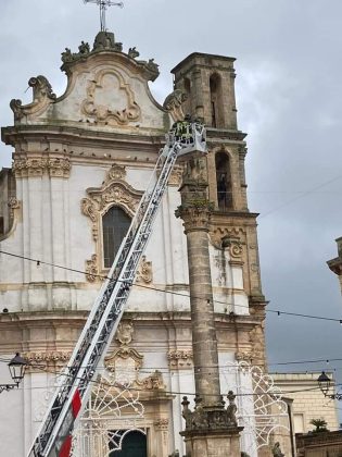 Presicce, la Colonna di Sant’Andrea torna a splendere dopo i lavori di restauro - Corriere Salentino