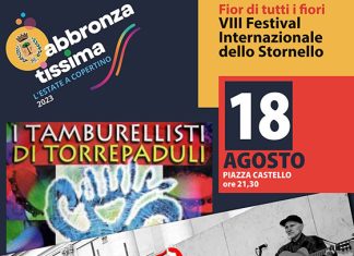 Questa sera a Copertino in Piazza Castello i Tamburellisti di Torre Paduli