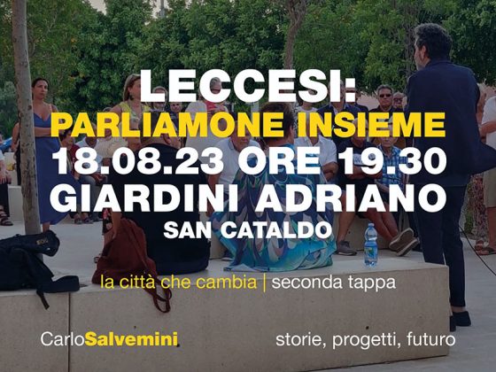 “Leccesi, parliamone insieme”: venerdì alle 19.30 appuntamento a San Cataldo - Corriere Salentino