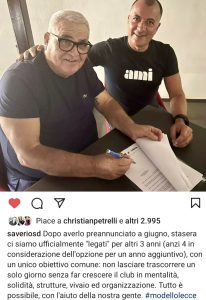 Lecce: Corvino firma un altro contratto. Sticchi Damiani: “Avanti con il modello Lecce” - Corriere Salentino