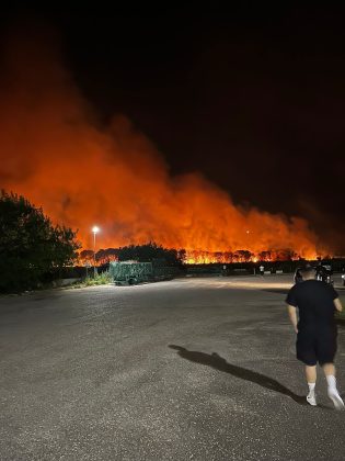Ancora roghi nel Salento, brucia il boschetto Buia tra Lequile e Lecce: incendio spento dopo 6 ore - Corriere Salentino