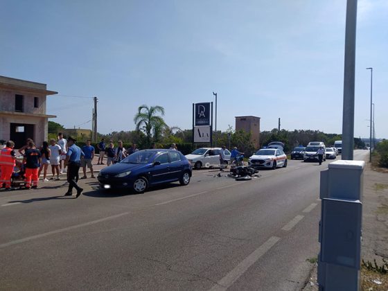 Violento tamponamento tra scooter e auto, corsa in ospedale per una ventenne in sella alle due ruote - Corriere Salentino