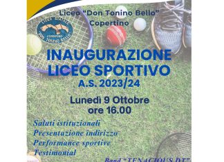 Lunedì 9 ottobre sarà inaugurato il Liceo Sportivo nel Cortile del Liceo “Don Tonino Bello”. La dirigente Alemanno: “Grande opportunità per il territorio”