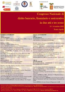 A Lecce andrà in scena il Congresso Nazionale di diritto bancario, finanziario e assicurativo, dal 13 al 14 ottobre nel Teatro Apollo - Corriere Salentino