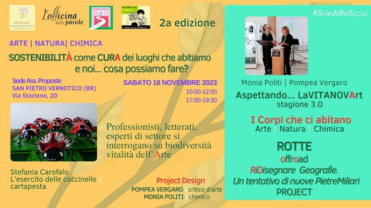 “Sostenibilità come Cura dei luoghi che abitiamo e noi...cosa possiamo fare?” sabato 18 novembre - Corriere Salentino