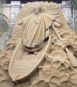 Inaugurazione col Nunzio Apostolico Mons.Luigi Pezzuto per il Presepe di sabbia di Scorrano - Corriere Salentino