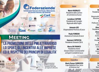 Tutto pronto per il 10° meeting annuale di Federaziende: venerdì 15 dicembre ore 17:30 Hotel Messapia