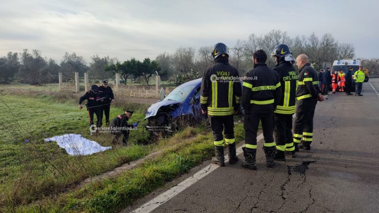 Tragedia nel basso Salento, perde il controllo della Punto e si ribalta: muore 23enne - Corriere Salentino
