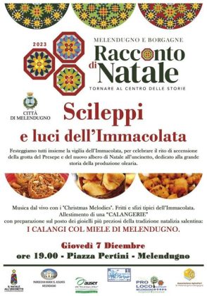 A Melendugno “Scileppi e luci dell’Immacolata”, accensione in piazza dell’albero di Natale realizzato all’uncinetto e del Presepe - Corriere Salentino