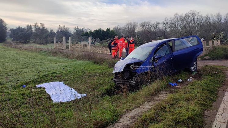 Tragedia nel basso Salento, perde il controllo della Punto e si ribalta: muore 23enne - Corriere Salentino