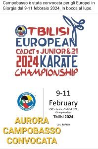 Prestigiosa Convocazione in nazionale italiana di karate Fijlkam per Aurora Campobasso - Corriere Salentino