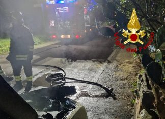 Fiamme alla periferia di Lecce, danneggiata una Focus: si indaga sulle cause del rogo