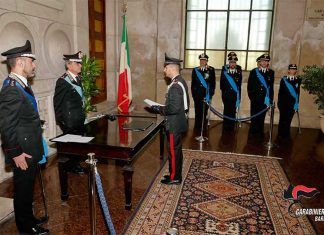 Carabinieri, cerimonia di giuramento di 67 vicebrigadieri