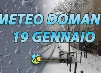 Le previsioni meteo di domani 19 gennaio 2024