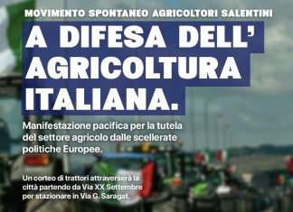 Lunedi 5 Gennaio 2024 agricoltori pronti alla protesta anche a Nardò
