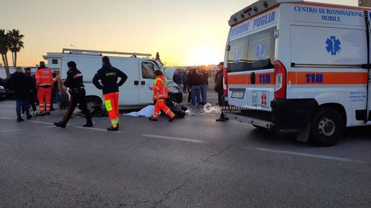 Schianto tra moto e furgone sulla 275, nulla da fare per un giovane motociclista - Corriere Salentino