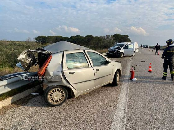 Impatto violento tra auto e furgoncino: coppia di anziani in ospedale. Muore 85enne - Corriere Salentino