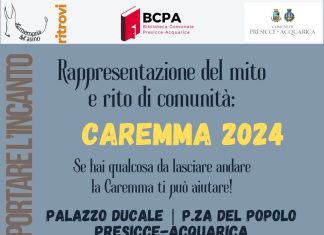 Caremma 2024,rappresentazione del mito e rito di comunità