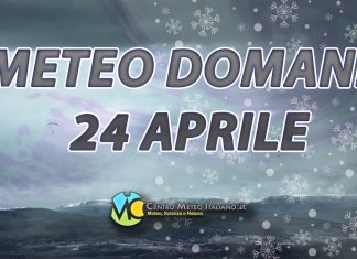 Le previsioni meteo di domani 24 aprile 2024