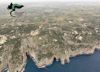 Forestali a “caccia” di abusi edilizi con l’elicottero: sequestri e denunce nel basso Salento