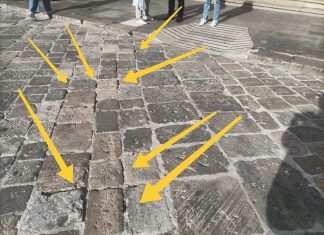Scorrano: “Basolato di via Alvino, errata ricollocazione dei basoli originali: una vergogna!”