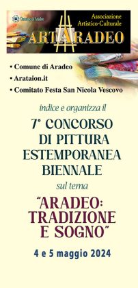 Aradeo 4-5 maggio: Estemporanea di pittura sul tema “Aradeo: tradizione e sogno” e le altre iniziative coinvolgenti tutta la città - Corriere Salentino