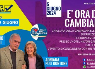 Fabrizio Camilli chiude la campagna elettorale con Adriana Poli Bortone all’Hilton il 5 giugno: “È ora di cambiare, dal welfare alla mobilità”