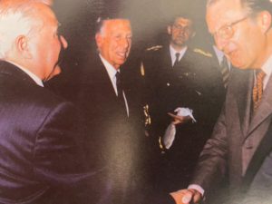 Francesco Ciardo con Re Alberto II del Belgio e l'avv. Salvatore Leone De Castris