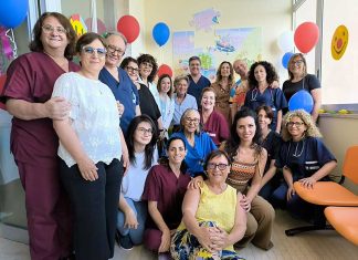 Cuore e mani aperte dona l’allestimento della sala di attesa del Nido del Vito Fazzi di Lecce