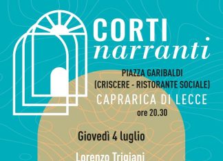 Corti Narranti, a Caprarica, il 4 luglio, Lorenzo Trigiani presenta “Divieto di balneazione”