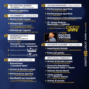 Alezio, la Notte Bianca 2.0: oltre 50 attrazioni, tra artisti di strada, mostre d'arte, musica e stand gastronomici - Corriere Salentino