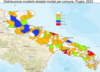 Report sugli incidenti stradali 2023: sono morte 41 persone a Lecce, record negativo a Bari. 9.843 incidenti stradali con lesione