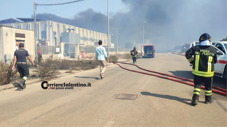 Il Salento continua a bruciare: le fiamme a Tricase avvolgono aziende e minacciano le abitazioni private - Corriere Salentino