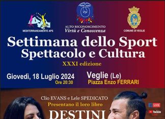 Lele Spedicato, chitarrista dei Negramaro, e Clio Evans presentano il loro libro “Destini” a Veglie