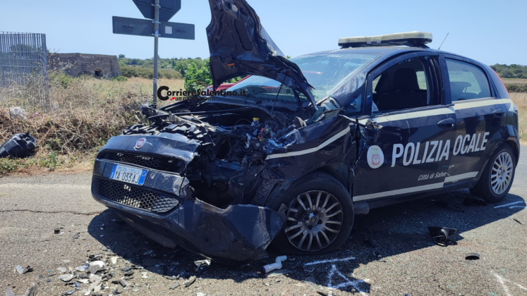 Incidente sulla Salve - Pescoluse: coinvolta auto della polizia municipale. Un ferito in codice rosso - Corriere Salentino