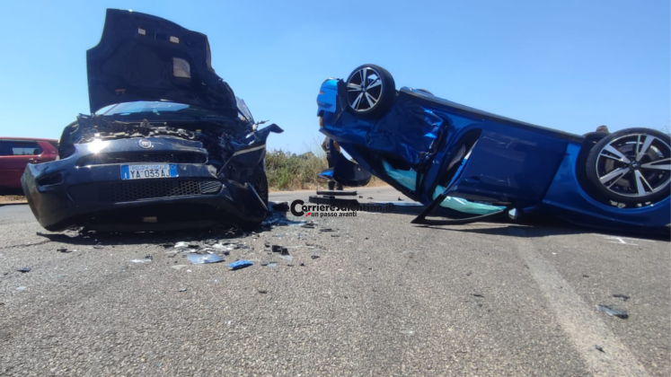 Incidente sulla Salve - Pescoluse: coinvolta auto della polizia municipale. Un ferito in codice rosso - Corriere Salentino