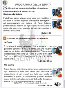 GeminArt, festival degli artisti di strada, 20 Agosto a Gemini, programma incredibile - Corriere Salentino