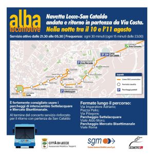 Alba Locomotive: servizio navetta per San Cataldo dalle 21.30 fino alle 04.45. Ecco tutte le informazioni - Corriere Salentino