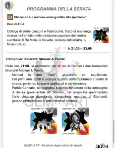 GeminArt, festival degli artisti di strada, 20 Agosto a Gemini, programma incredibile - Corriere Salentino