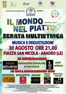 "Il mondo nel piatto": ad Aradeo la serata multietnica che diffonde le tradizioni salentine e internazionali - Corriere Salentino