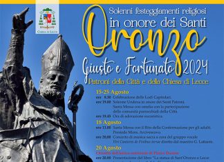 Solennità dei Santi Oronzo, Giusto e Fortunato: il programma religioso