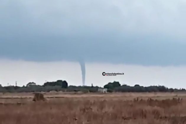 Maltempo, fulmine incendia palma. Allarme sull’Adriatico per tre trombe marine all’orizzonte - Corriere Salentino