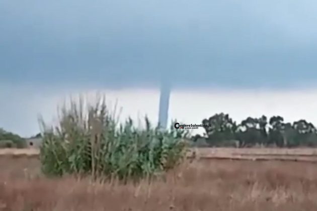 Maltempo, fulmine incendia palma. Allarme sull’Adriatico per tre trombe marine all’orizzonte - Corriere Salentino