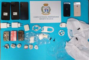 Il drone sgancia due borse con droga e cellulari: scattano perquisizioni in carcere. Sei denunciati - Corriere Salentino